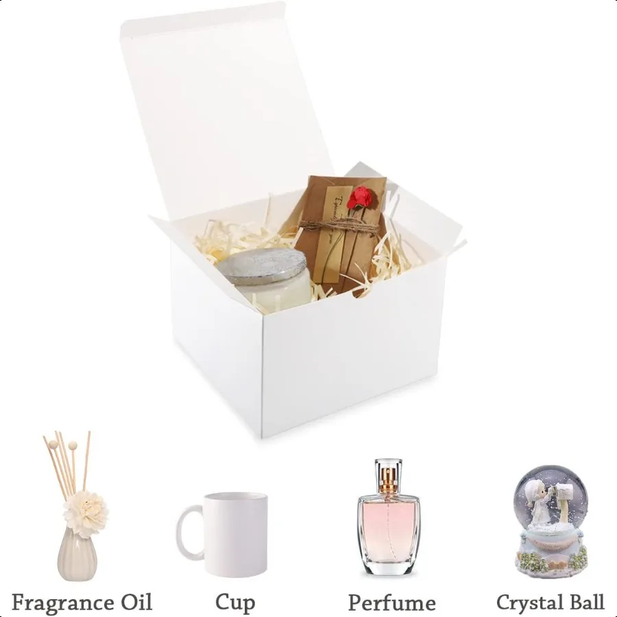 White Gift Boxes 20 Pack 5x5x5 inch Small Gift Boxes with Lids for Party Gift Boxes Ornament Boxes Christmas Gift Boxes Wedding