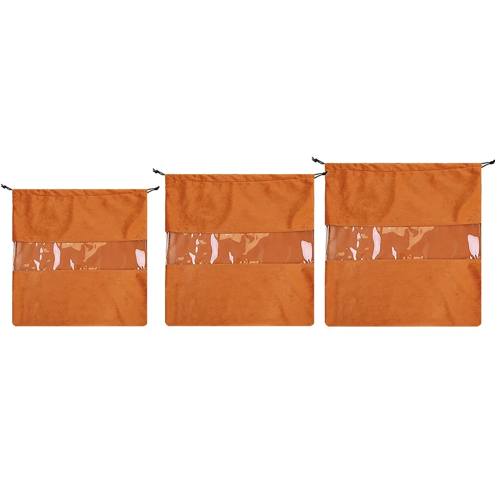 

3Pcs Drawstring Handbag Dustproof Bag Large Capacity Foldable Shoes Travel Organizer Portable Space Saving Makeup Pouch Clothes