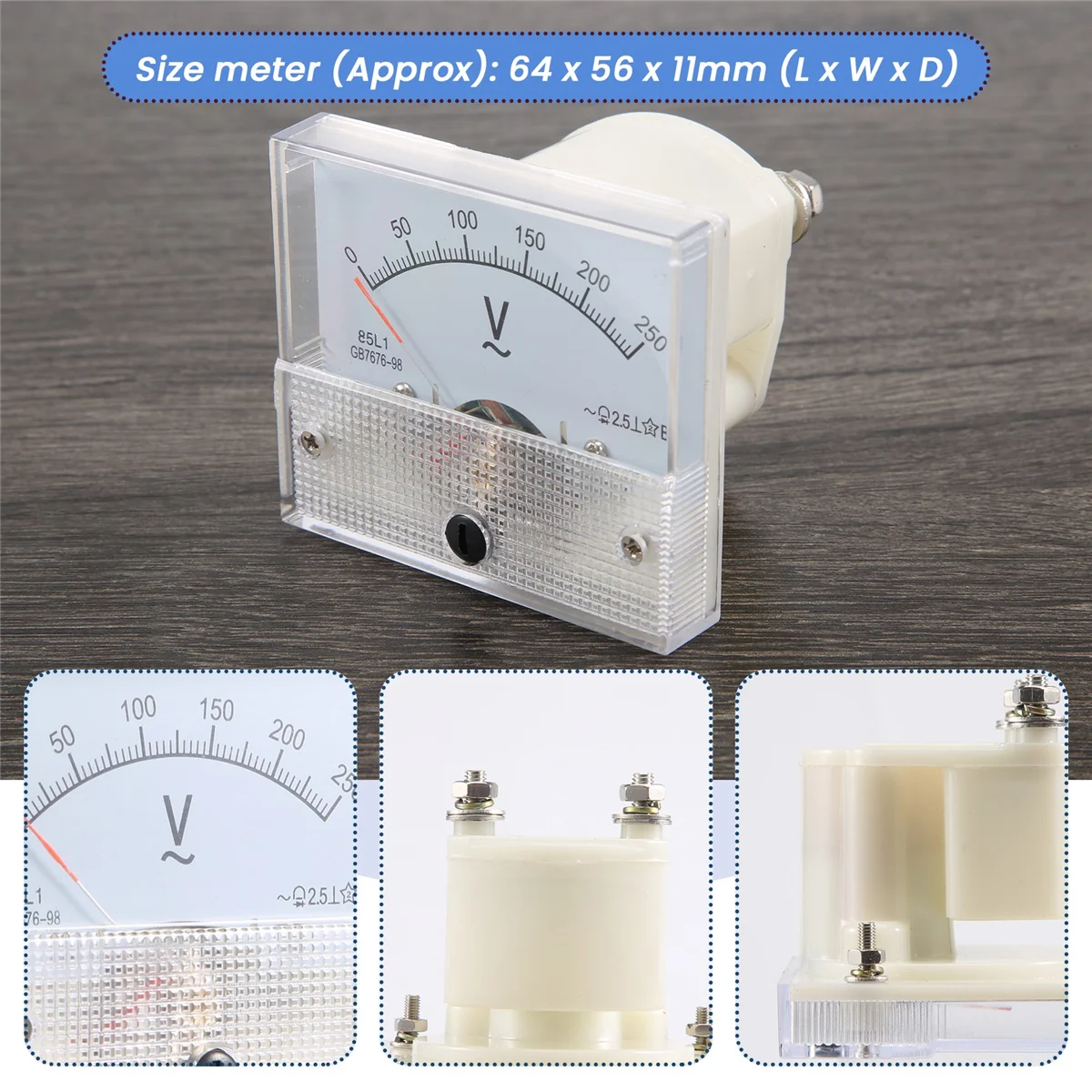 Sedang tren Analog 85L1 AC 250 V Panel Meter alat ukur Voltmeter peralatan pemasangan