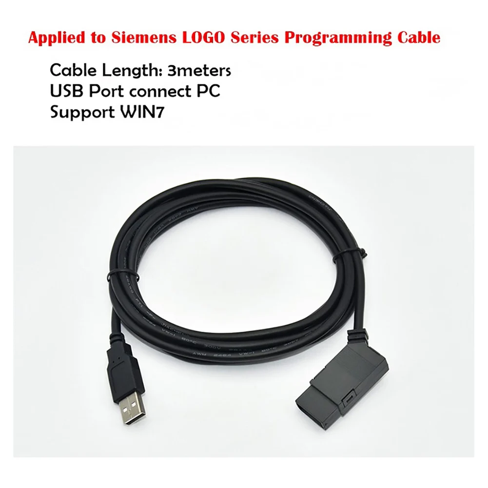 PLC Programming Cable LOGO USB-CABLE For Siemens LOGO 6ED1 057-1AA01-0BA0 Black PLC Programming Cable Electrical Wires