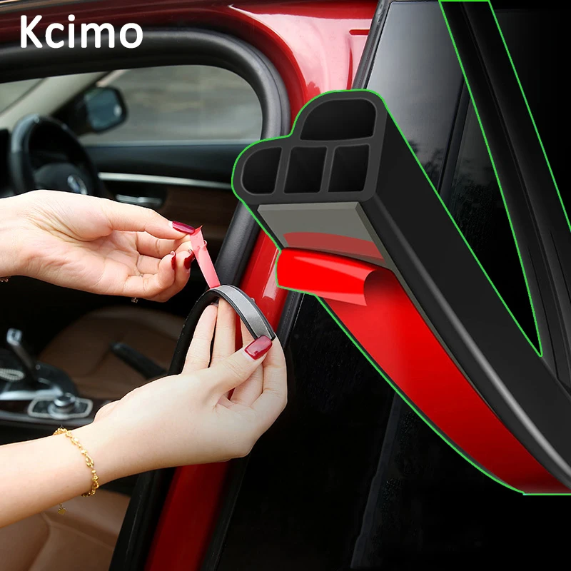 Kcimo Car Seals Sealant Strips Auto Rubber Door Sealing Interior Doors Seal Strip Automobiles Noise Insulation Weatherstrip