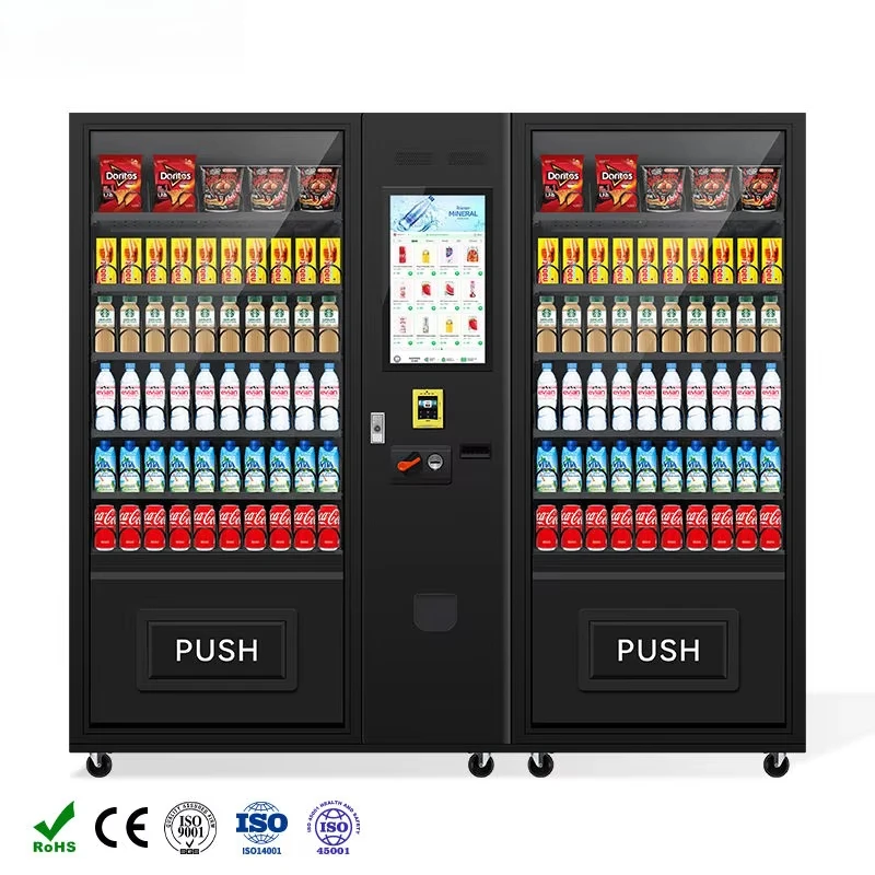Commercial Vending Machine Touch Screen Smart Retail Equipment Cashless Payment Snack Beverage Sales