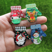 10Pcs/ Acrylic Christmas Charm Christmas Goves Pendant For Diy Earring KeyChain Jewelry Making Finddings Accessories