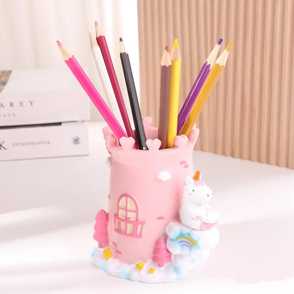 

Desk Decoration Pencil Holder Rabbit Resin Desktop Ornaments Pen Holder Office Storage Carrot Desk Stationery Organizer Easter