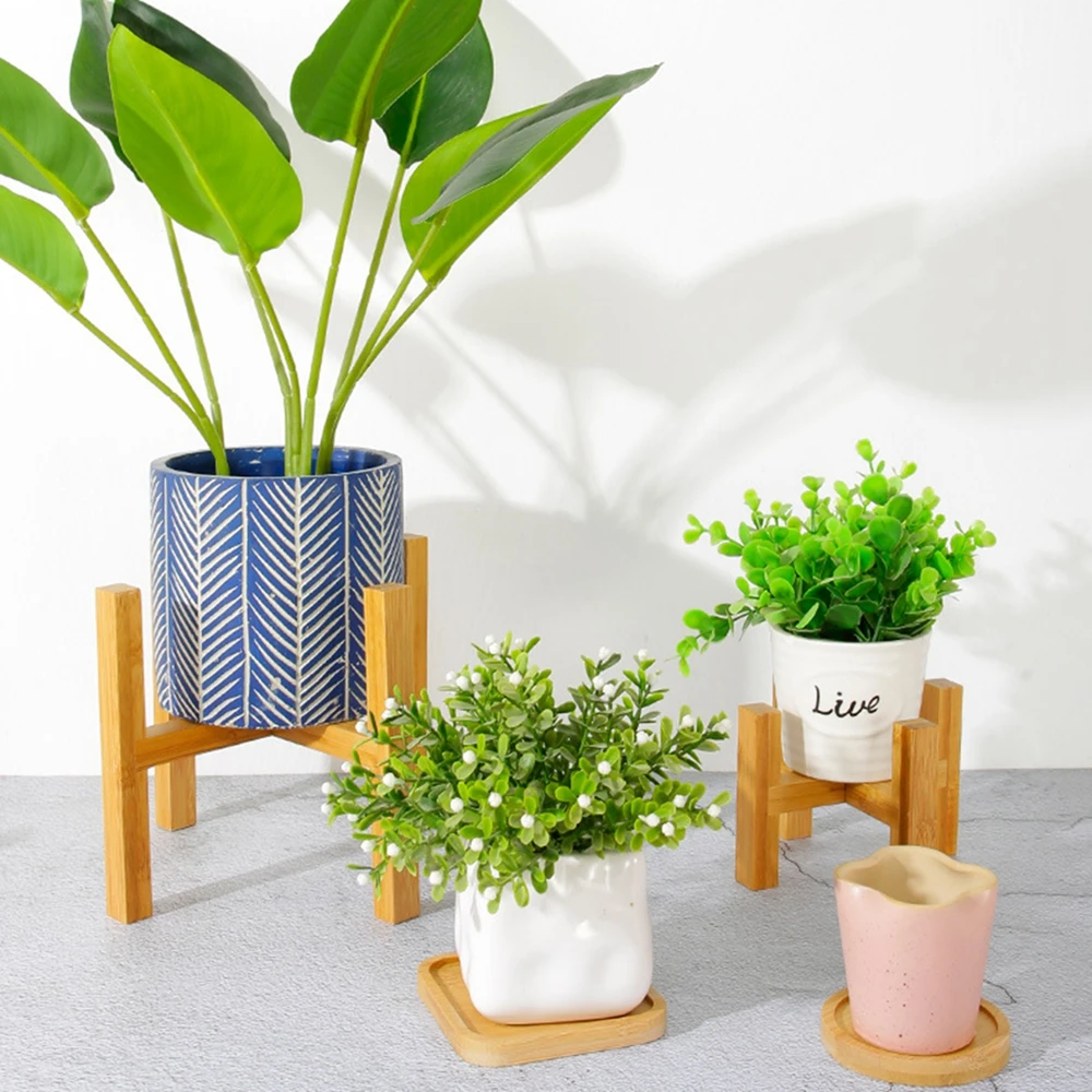 

Strong Free Standing Garden Planter Home Decor Flower Pot Trays Plant Stand Shelf Bonsai Holder Wood Rack