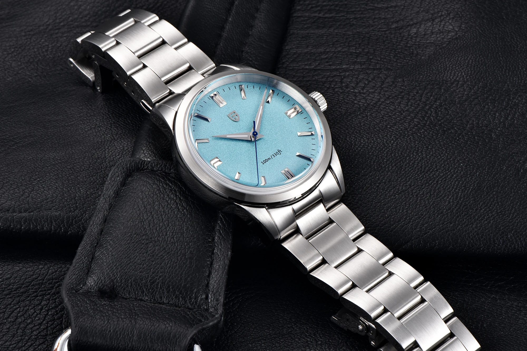 PAGANI DESIGN 38MM Quartz Wristwatch Simple Fashion Sapphire Glass Stainless steel 100M Waterproof Watch for Men Renoj Hombre