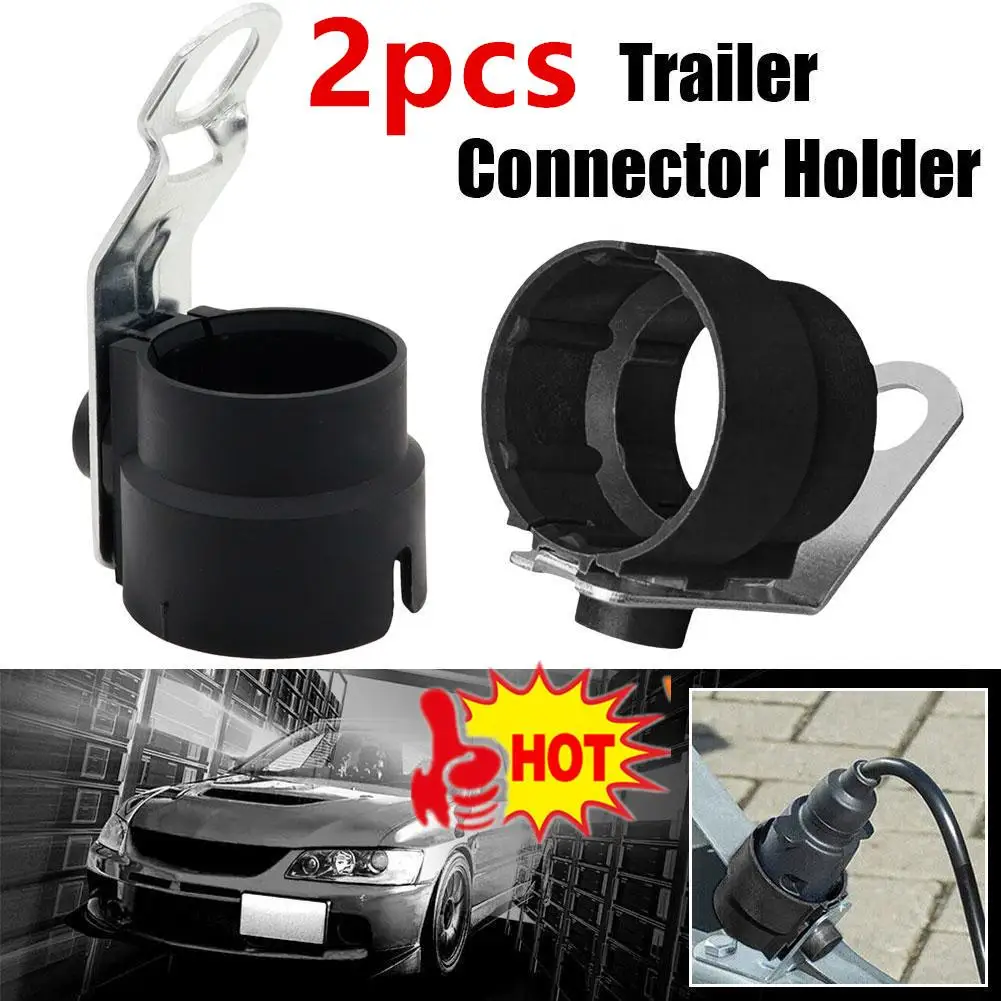 

2pcs Round Parking Cover Trailer Plug Holder Trailer Connector For 7 /13 Pin Trailer Plugs