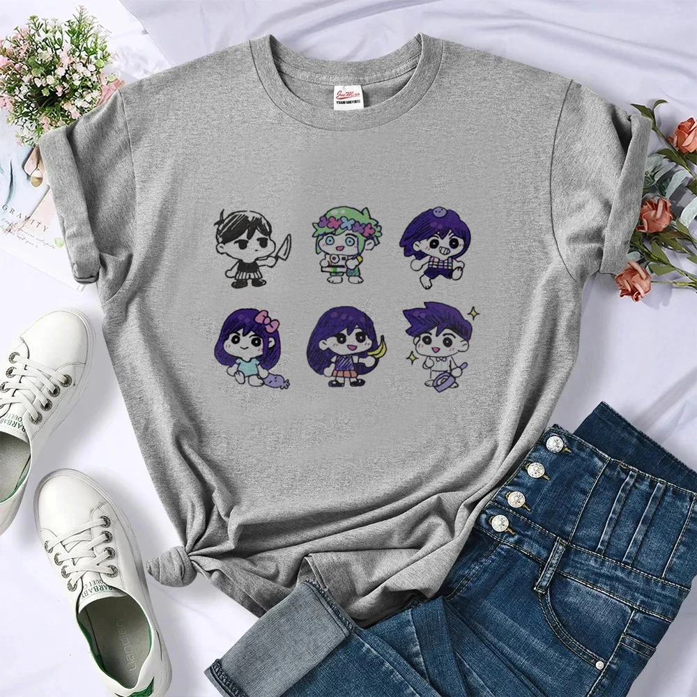 Omori t-shirt women y2k jojifuku cheap funny meme top tees goth aesthetic 2000s cutecore manga