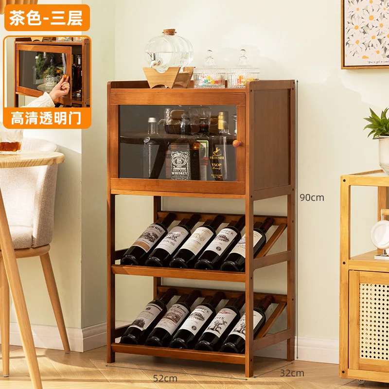 Bamboo Eco-friendly Wine Rack Storage Rack Storage Rack Wine Rack Modern Home Furniture Suitable for Kitchen Bar