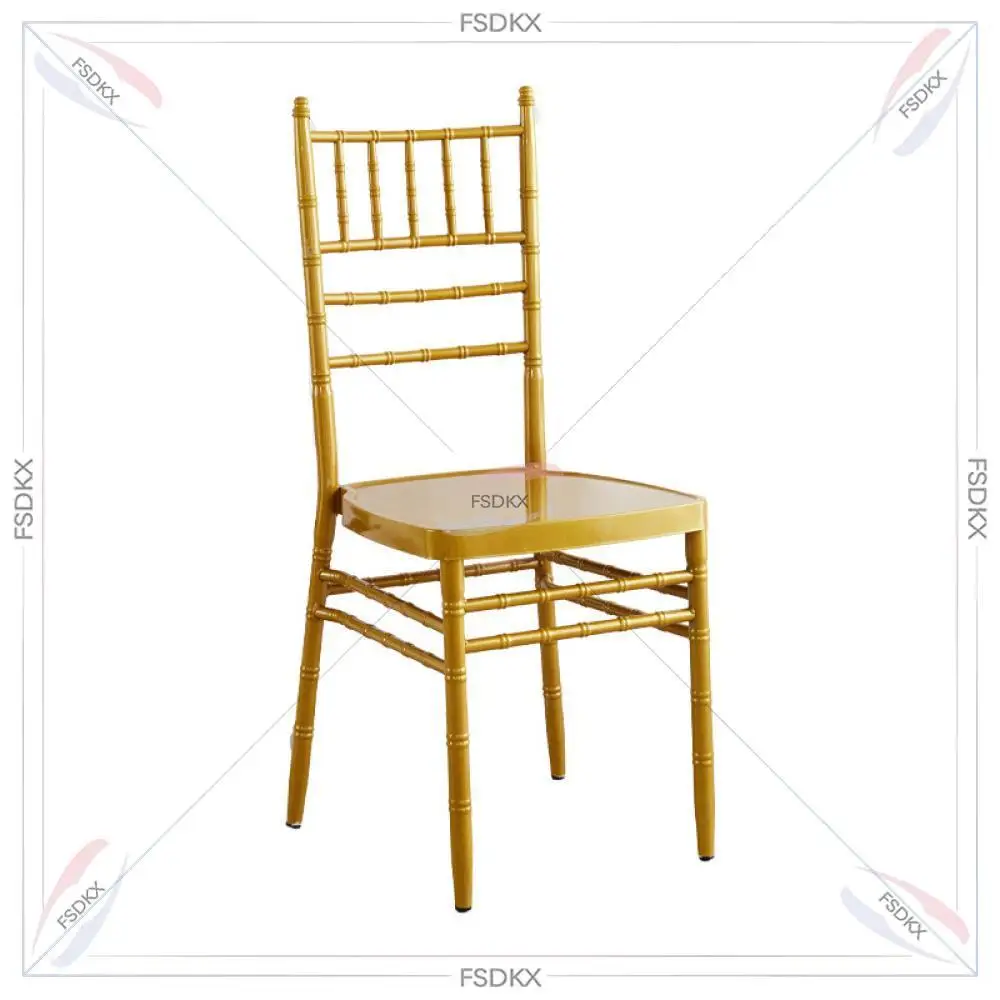 TOP Wholesale Metal Gold Chiavari Chairs Wedding Party Rental Stackable Tiffany Chair