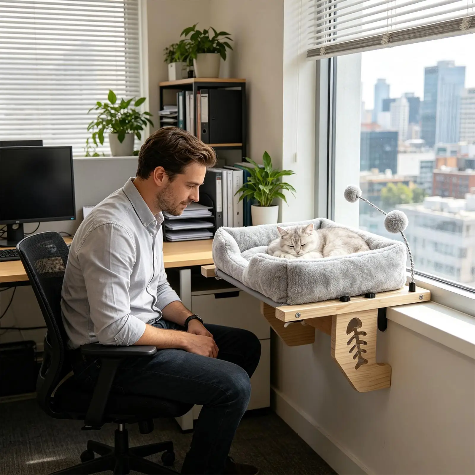 cat-window-hammock-resting-spot-with-plush-cushion-and-ball-cat-window-seat-for-home-apartment-indoor-windowsill-bedside-living