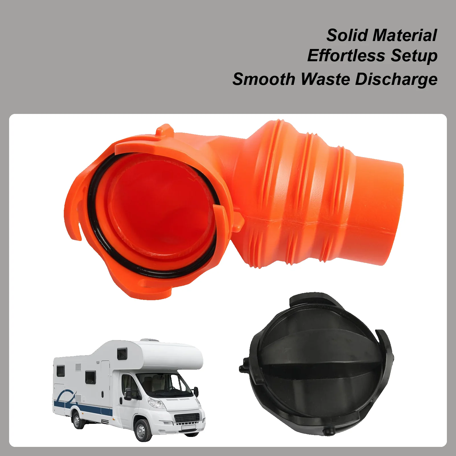 

RV Sewer Hose Fittings 90 Degree Leak Proof Connector Odor Tight Wastewater Adapter for Drainage Plumbing Sewage System