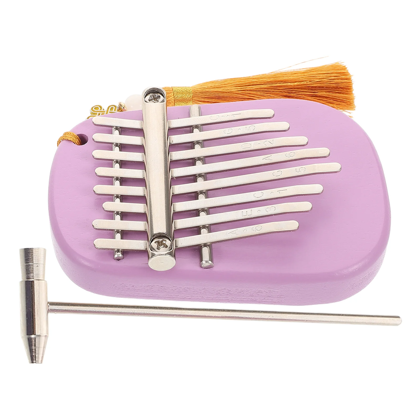 

1Set Thumb Piano Kalimba Purple Oval Mini 8 Keys Portable Finger Piano Beginner Musical Instrument Travel Outdoor