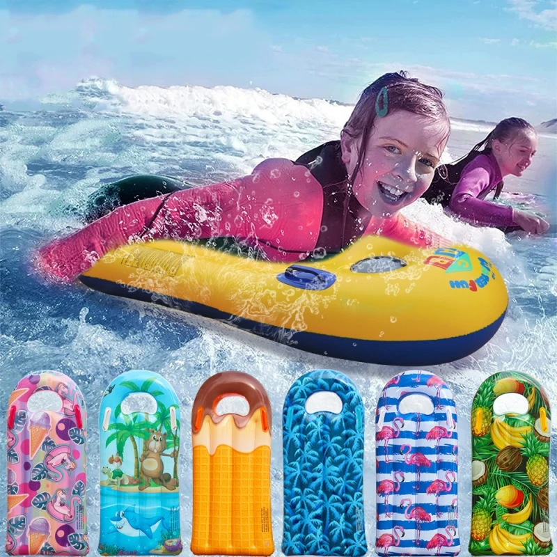 Inflatable Pool Toys Kids Swimming Ring Water Floating Surfboard Water Hammock Swimming Circle Pool Bathtub Water Play Equipment