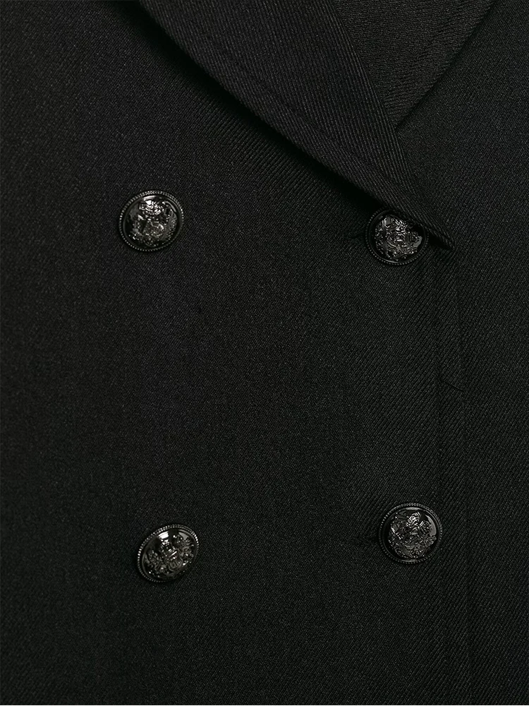 الخريف الشتاء النساء المعاطف الصوفية موضة سليم صالح مزدوجة الصدر سترة أنيقة التلبيب الدافئة الشارع الشهير سيدة ملابس خارجية أنيقة