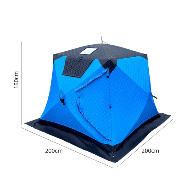 Outdoor Winter Fishing Tent For Camping 3-4 Person With Windproof Windows Quick Opening Tent  And Waterproof Camping Gadgets
