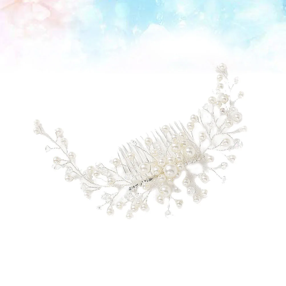 

Pearl Hair Comb Women Delicate Bridal Headdress Bride Accessories Inserted Comb Elegant Hairstyle Fit Weddings Banquets dinners