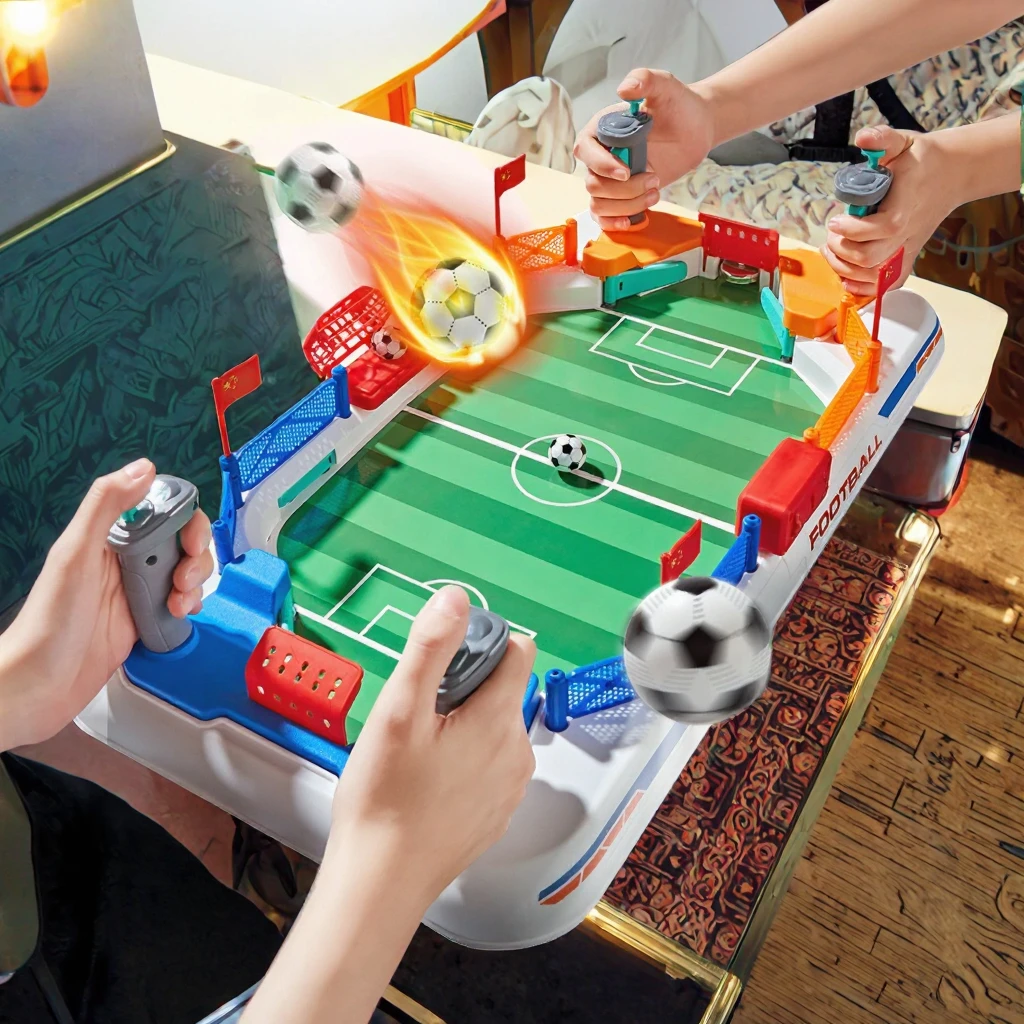 EPT Interactive Desktop Mini Soccer Table Game Plastic Interactive Football Field for Kids and Adults Battle Football