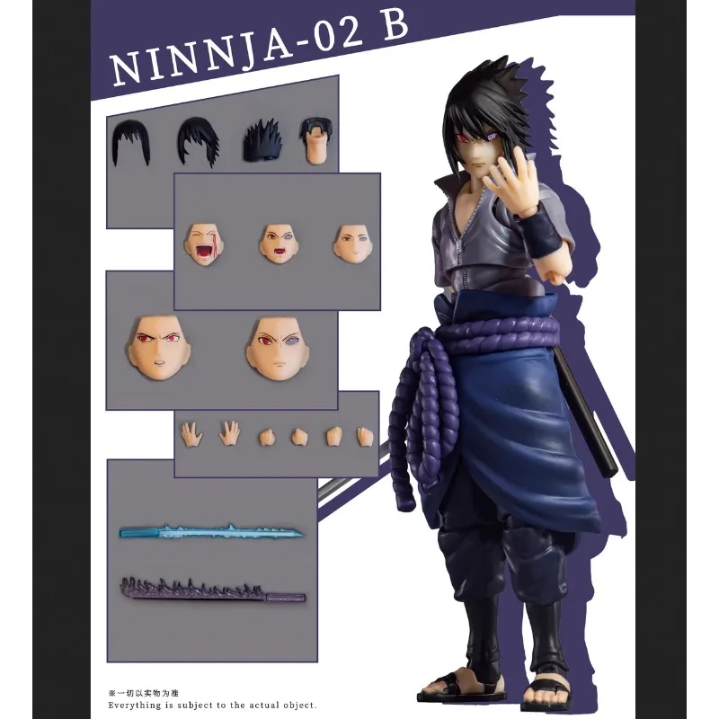 In Stock Arthur Toys Ninnja 02 Naruto Uzumaki Naruto Uchiha Sasuke 2.0 Accessories Set Heads Kit Anime Action Figures Models Toy