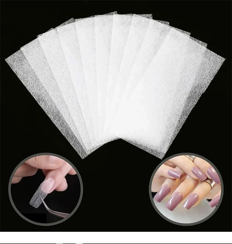 Maniküre Gebäude Fiberglas Vlies Seide 10/20/50Pcs Nagel Verlängerung Seide Form Wrap UV Gel Französisch acryl Tipps Nägel Kunst Werkzeug – Detail 11