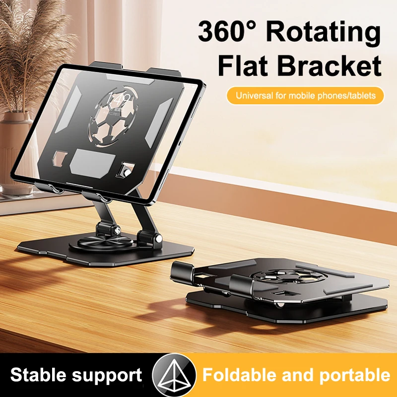 Y-1Pc Aluminum 360° Rotatable Tablet Stand Foldable Desktop 