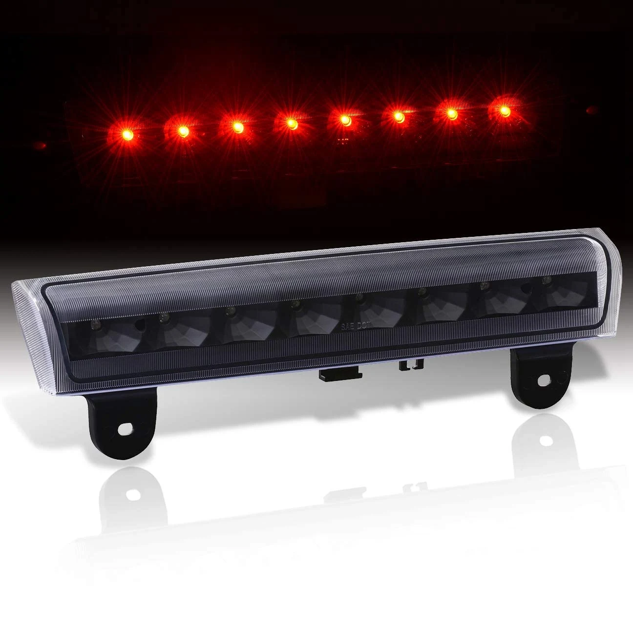 Terza luce freno LED Stop Lampada posteriore Luce freno a montaggio alto per Chevy Suburban 1500 2500 Tahoe GMC Yukon 2000-2006 Nero