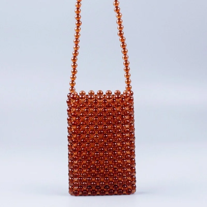 

Customized Bead Bag Hand-woven Celebrity Handbags Fashion Banquet Party Shoulder Bag Female Luxury Women's Coin Cross Body Bag