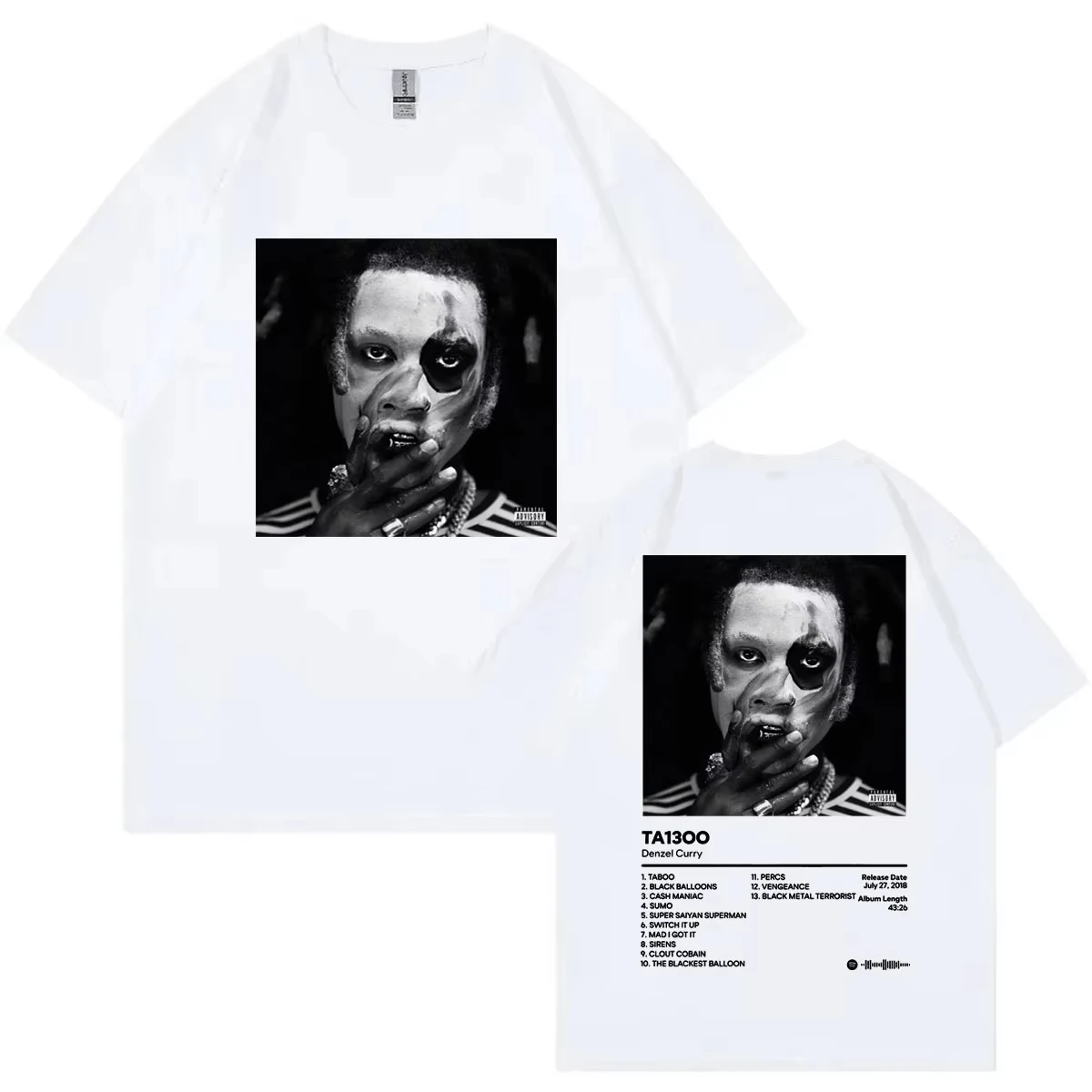 Rapper Denzel Curry Music Album Print T-shirt Fashion Hip Hop Vintage T Shirts Men Women Casual Oversized T-shirts