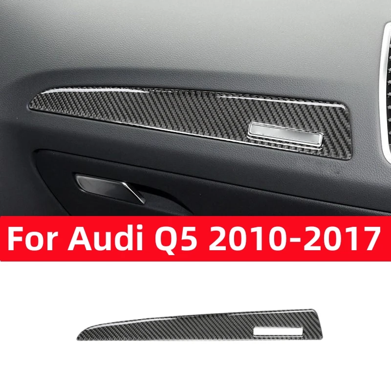 

For Audi Q5 2010-2017 Accessories Carbon Fiber Modification Interior Car Dashboard Co Driver Decorative Strip Cover Trim Sticker