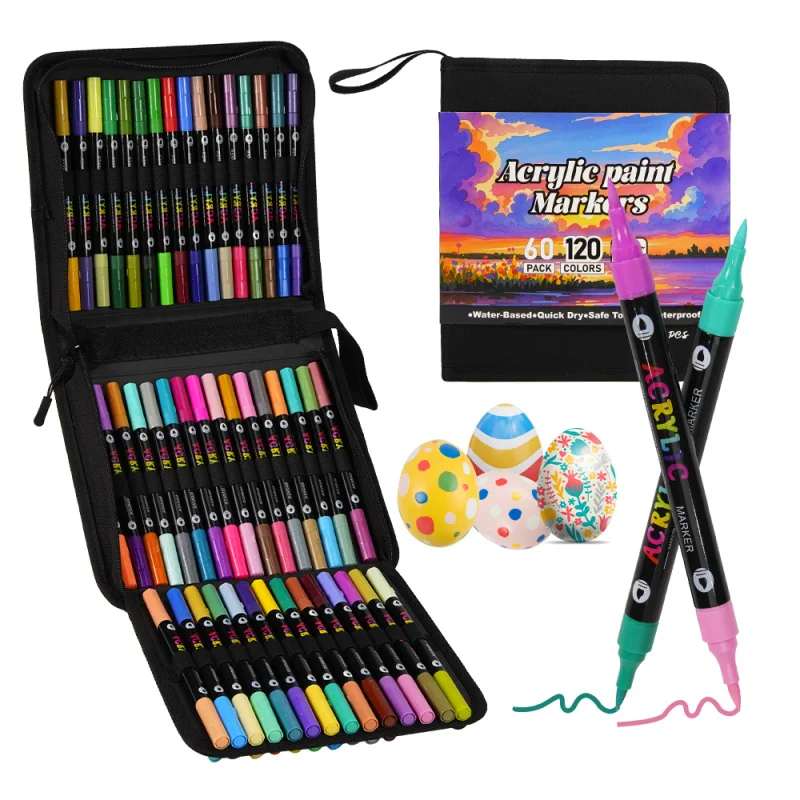 

24/4//72/120 Colors Dual Tip Brush Marker Pens Watercolour FineLiner Manga Art Accessories Art Supplies Drawing Stationery