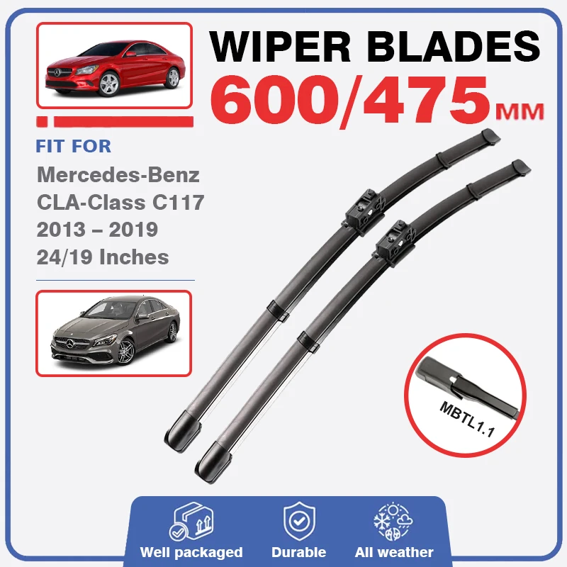 Windshield Wiper Blades For Mercedes Benz CLA Class C117 W117 2013 – 2019 Windscreen Glass Wiper Car Accessories CLA 180 200 250