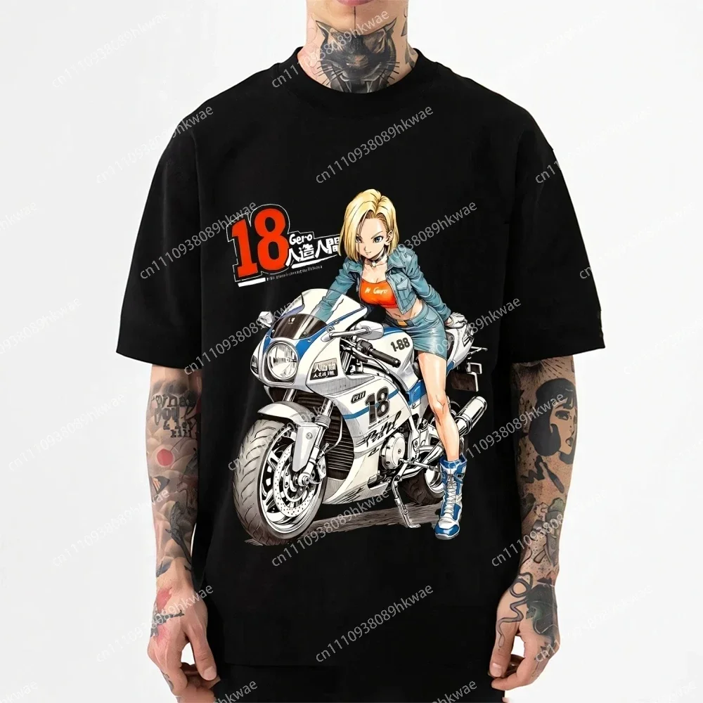 Dragon Ball Android 18 Japanese Style Classic Tee High-quality Streetwear Men's Clothing Women Clothing Summer New T Shirt