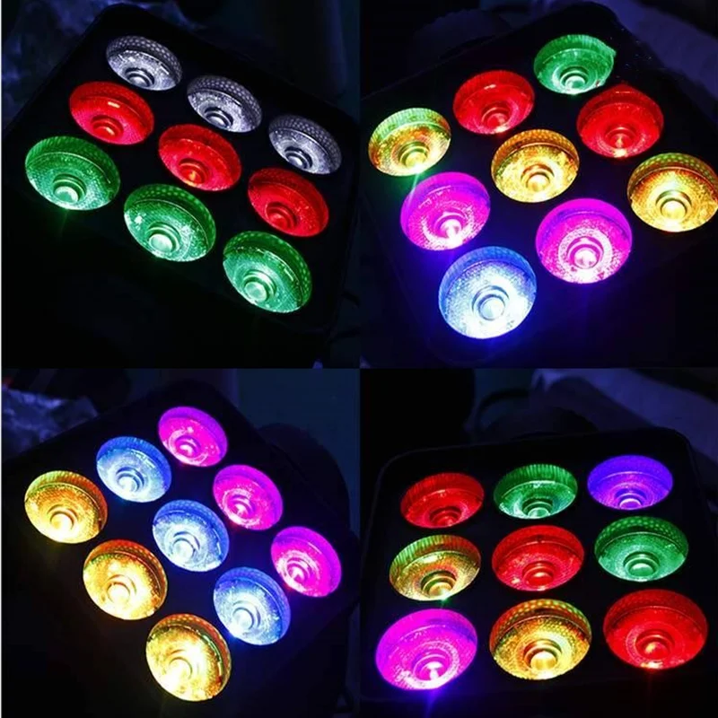 

9x12W Matrix Wash RGBW 4в1 Светодиодный луч с подвижной головкой Пиксельное управление dmx512 свет Клубная вечеринка эффект световое шоу