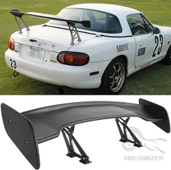 Universal 116CM ABS Wing Car Tuning Accessories Tail Exterior Trim GT Style Spoiler Black Matte Black Look For 99% Sedan Common