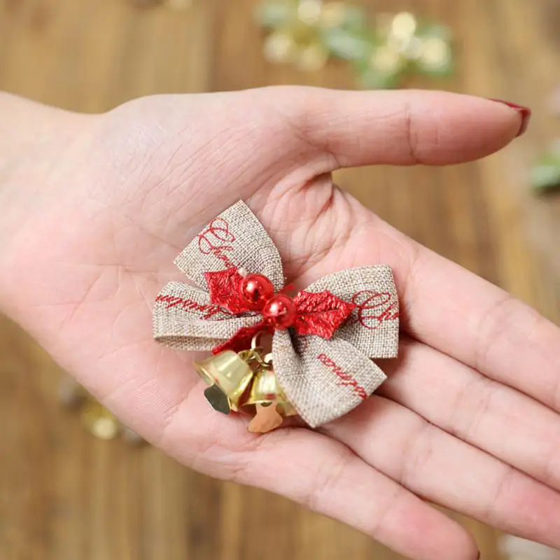 Christmas tree pendant Mini Bow Bell Christmas Gift box Decorations Festival Ornaments Fashion - Image 4