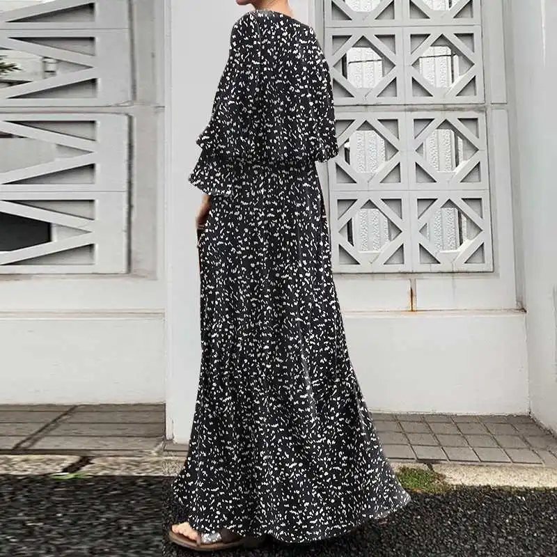 Vestidos Muslim Abaya for Women Print Long Dress Jalabiya Ramadan Morocco Dresses Dubai Kaftan Islam Arab Saudi Eid Robe Abayas