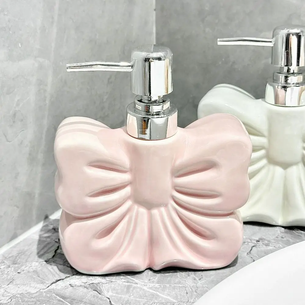 

360 мл бутылочка для мытья тела, пустая бутылка, пресс-насос, дозатор жидкого мыла, многоразовая бутылка для эмульсии в форме банта, бытовая