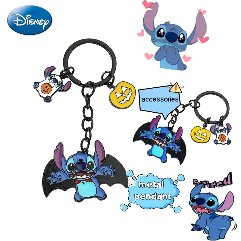 

Новый Disney Stitch аниме персонаж мультфильм милый брелок креативный каваи девушка сердце кулон студенческий рюкзак аксессуары подарок