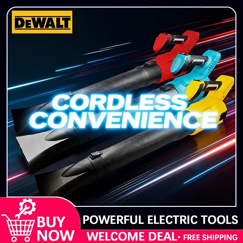 

DEWALT Cordless Electric Air Blower Handheld Efficient Leaf Snow Dust Blowing Cleaning Power Tool For Makita 18V Battery