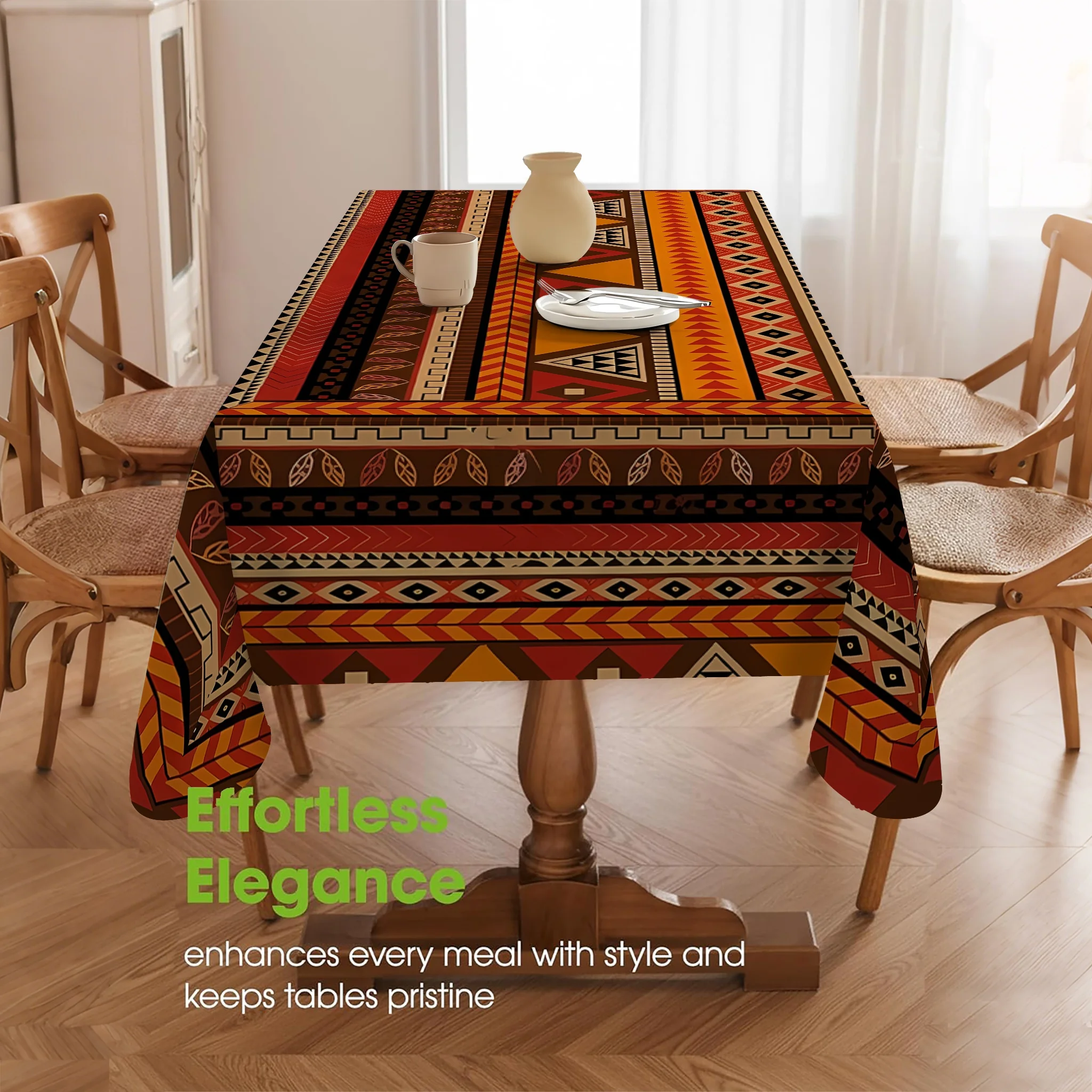 Stylish Boho Geometric Ethnic Table Runner Cloth for Dining Table Centerpiece Home Decor Accent Tapestry