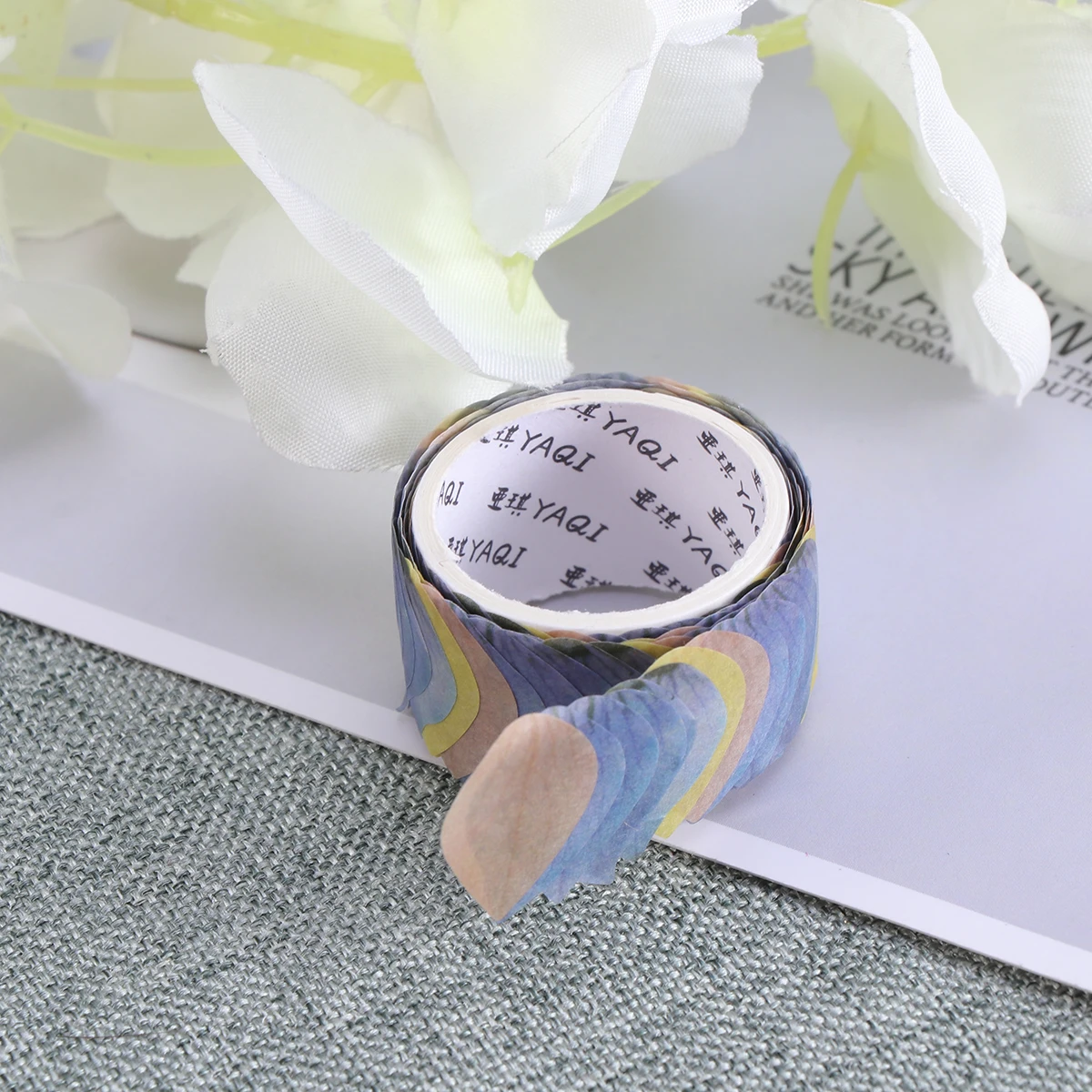 

Decorative Stickers Washi Tape Petal Masking Scrapbook DIY Tearable Flowers Paper Crafting Planner Album Packaging Gift