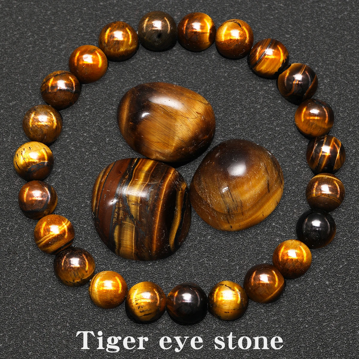 6/8mm Beads Natural Stone Bracelet Tiger Eye Red Stone Amethyst Black Stone Hematite Bracelet Ladies Men's Jewelry ewelry