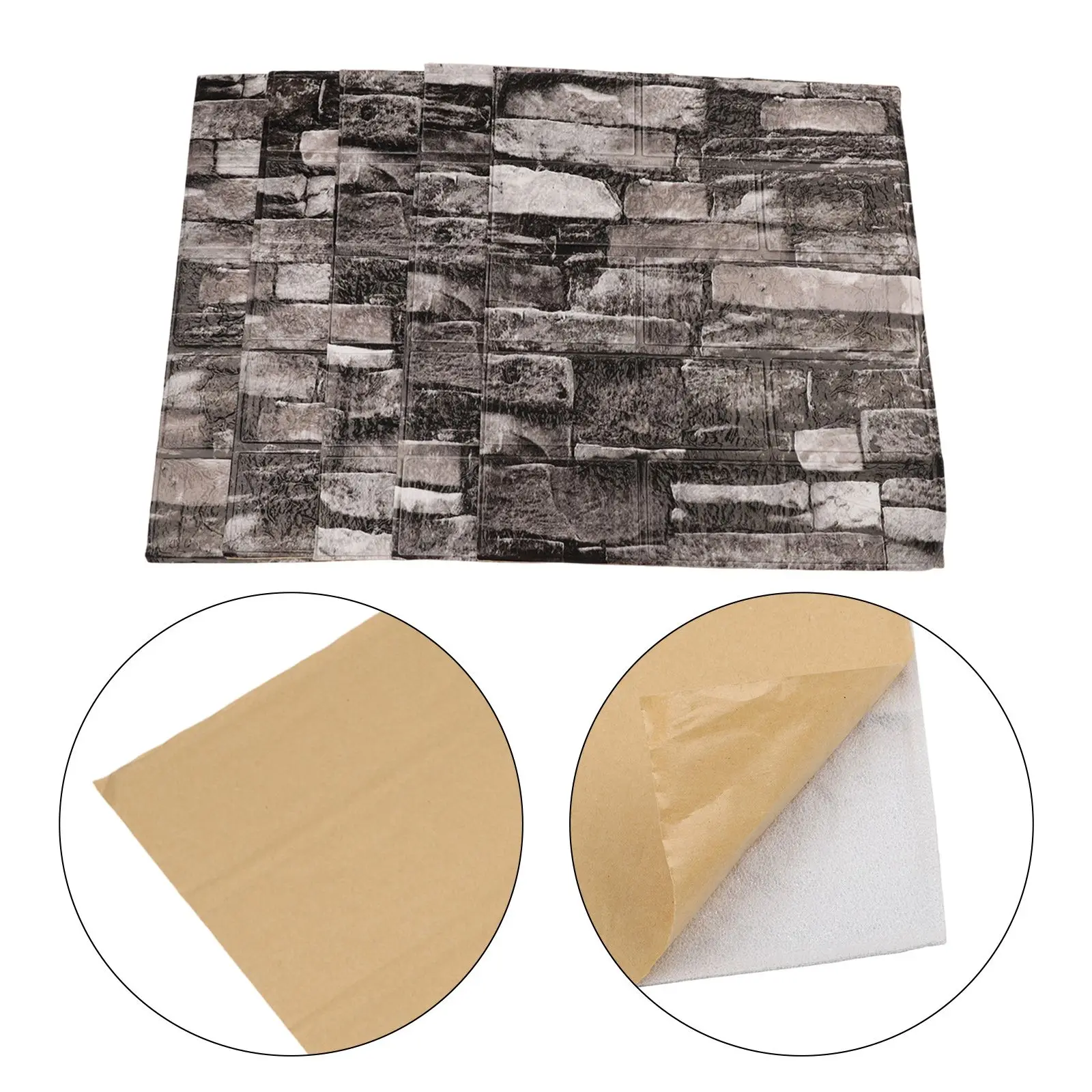 Peel And Wall Panel Waterproof Foam Panel Home Improvement Realistic 3D Effect Easy To Install Protective Layer