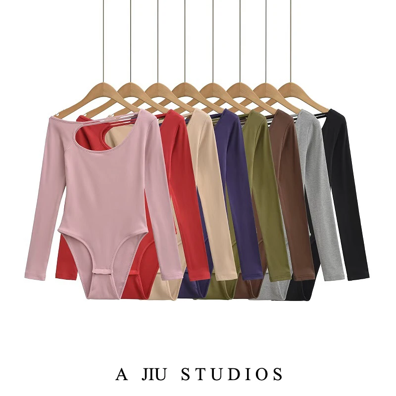 

Sexy Hollow out Fce Lined Long Sve Women's Slimming oulder Bared T irt Base irt Top Commute Sle High ...