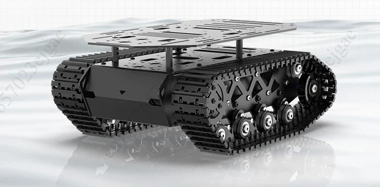 Suspended Strong Vibration-damping Tracked Vehicle Chassis, All-metal Tank Robot, Intelligent Cart Chassis with Encoder Motors