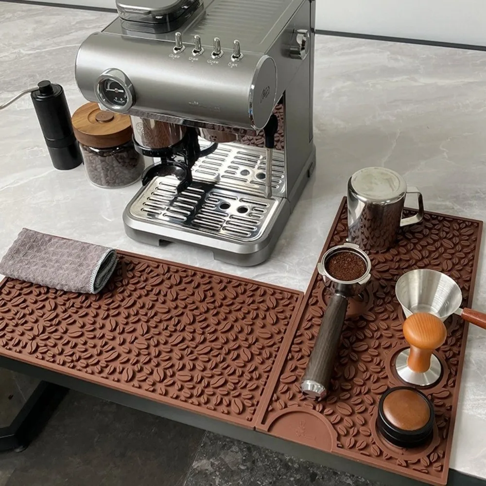 

Silicone Coffee Bean Mat Waterproof Non-slip Anti-Slip Pad Coffee Accessories Thermal Insulation Drainage Mat Tea Station