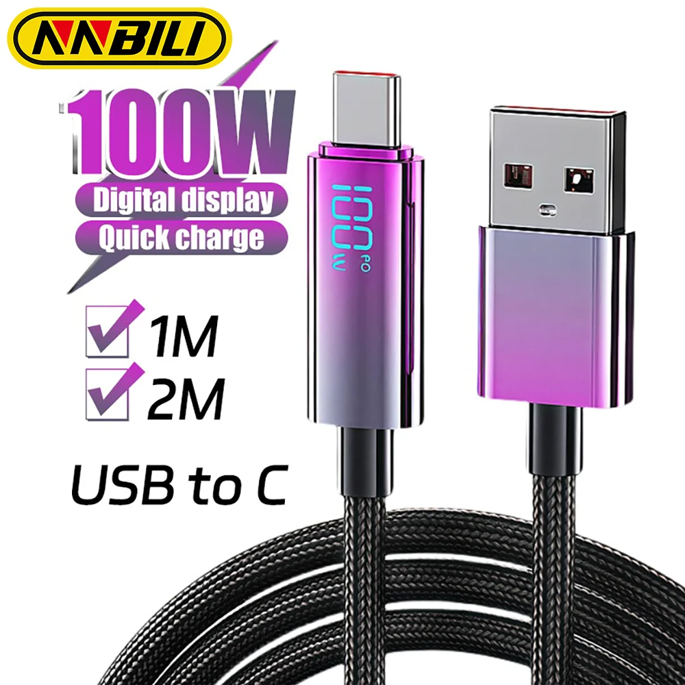 NNBILI Typ C auf Typ C Kabel 100 W PD Schnellladung für iPhone15 16 USB Typ C Display Kabel für Xiaomi POCO Realme MacBook iPad