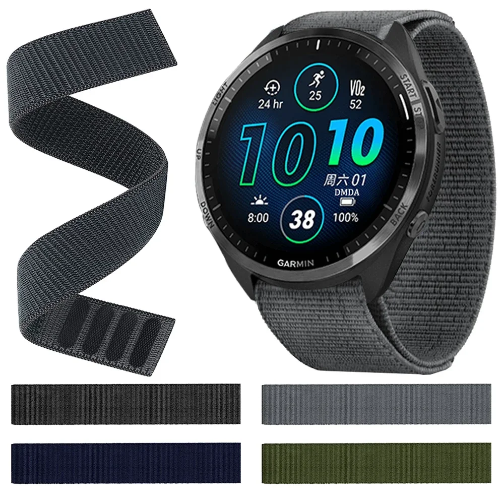 Braided Nylon Loop Band for Garmin Watch Forerunner 965 955/Approach S60 S62 S70 Strap Instinct 2X 2226mm Quick Release Bracelet