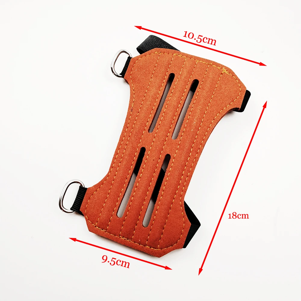 Archery Armguard Soft Suede Leather Archery Arm Guard with Adjustable Straps, Suitable for Protecting Arms Shooting