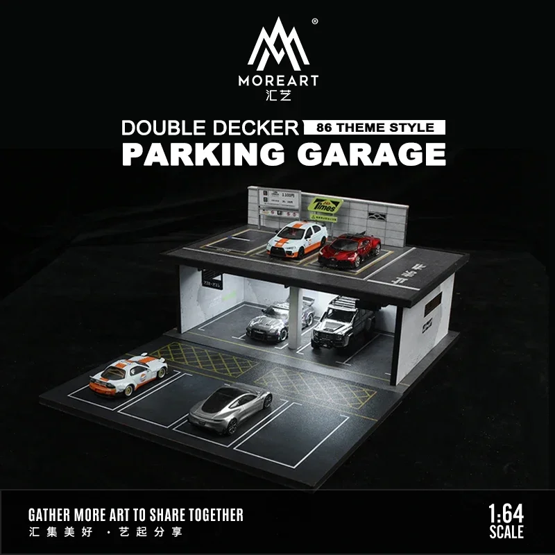 MoreArt 1:64 Diorama Double-Decker Parking Garage scene No.66 / No.86